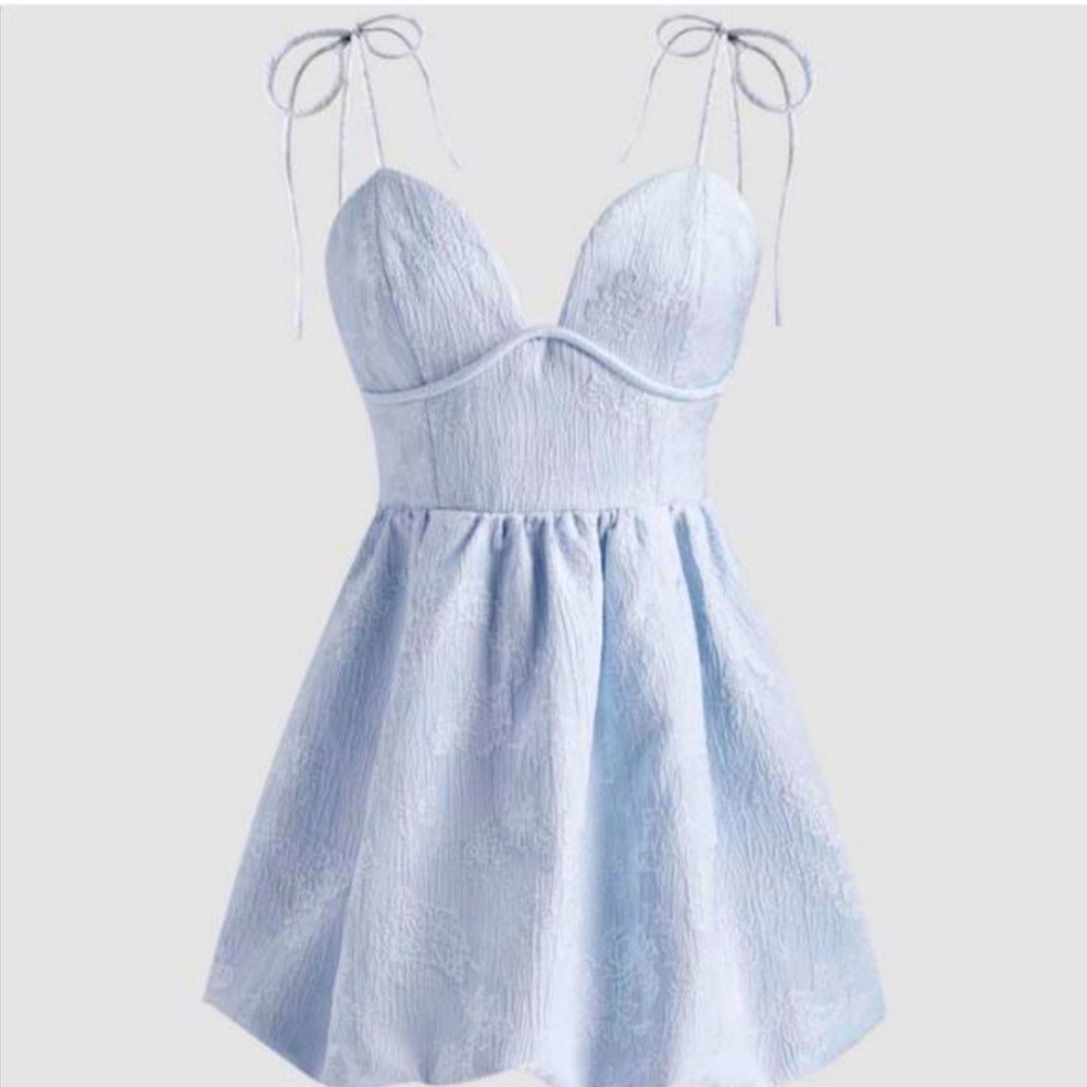 New Floral Emboirdered Mini Dress